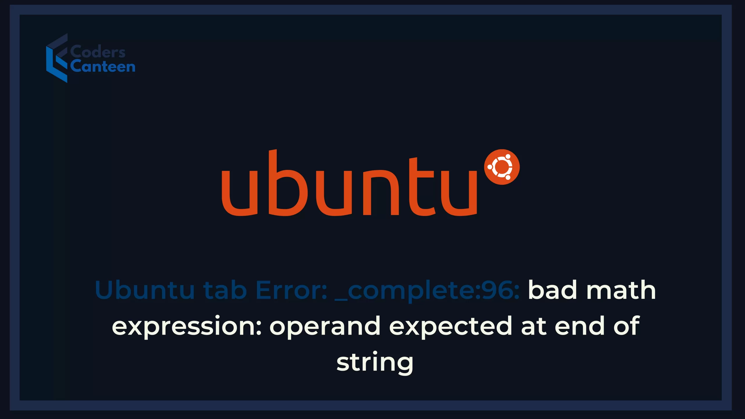 Ubuntu tab Error