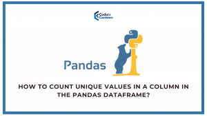 How to Count unique values in a column in the pandas dataframe